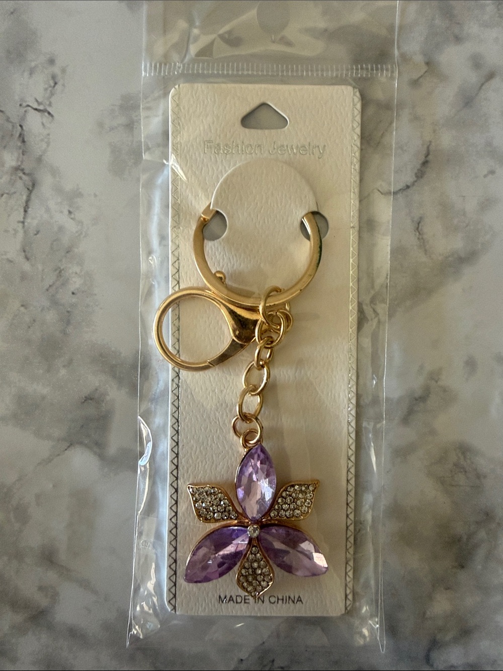 Buy 1 get 2 free charms Winner choice Gold-Tone Multi-Color Crystal Flower